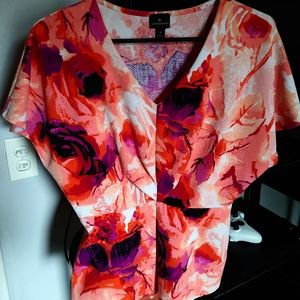 Women's Floral Blouse Worthington